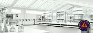 A clean laboratory full of glass equipment